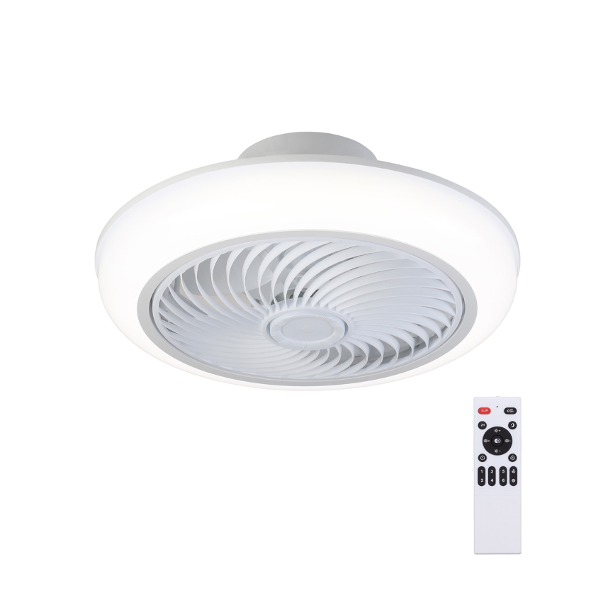 Brilagi - Lámpara de techo LED regulable con ventilador LED/30W/230V 3000-6500K blanca + mando a distancia