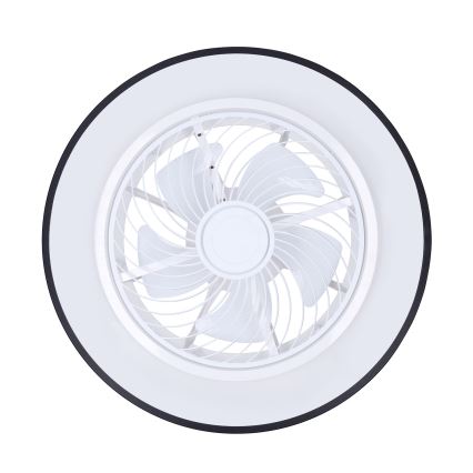 Brilagi - Lámpara de techo LED regulable con ventilador LED/30W/230V 3000-6500K negra + mando a distancia