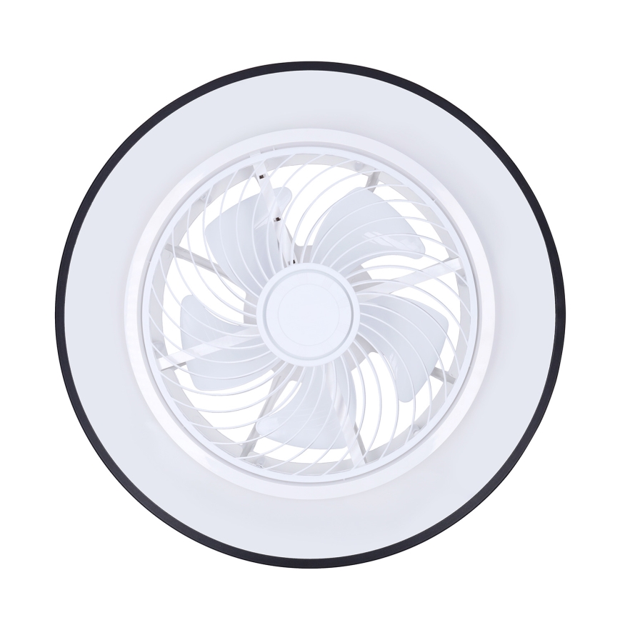 Brilagi - Lámpara de techo LED regulable con ventilador LED/30W/230V 3000-6500K negra + mando a distancia