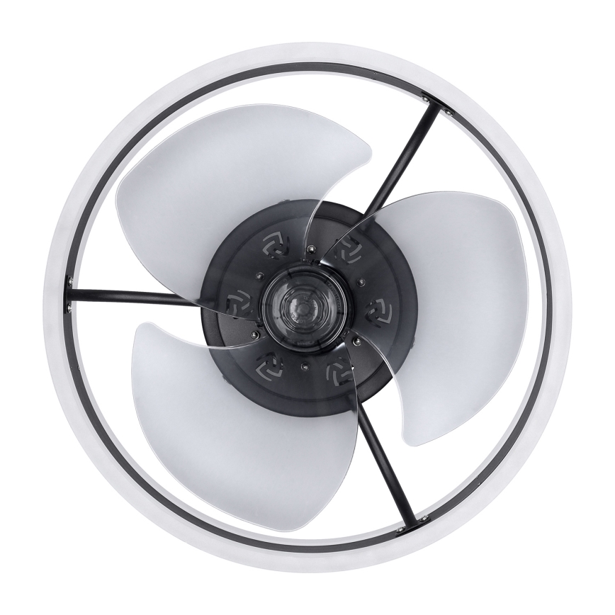 Brilagi - Lámpara de techo LED regulable con ventilador LED/30W/230V 3000-6500K negra + mando a distancia