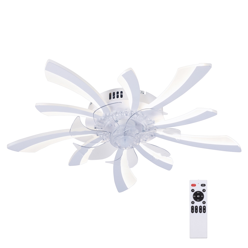 Brilagi - Lámpara de techo LED regulable con ventilador LED/50W/230V 3000-6500K blanca + mando a distancia