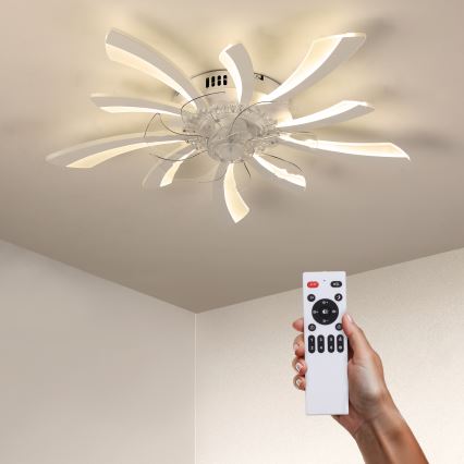 Brilagi - Lámpara de techo LED regulable con ventilador LED/50W/230V 3000-6500K blanca + mando a distancia