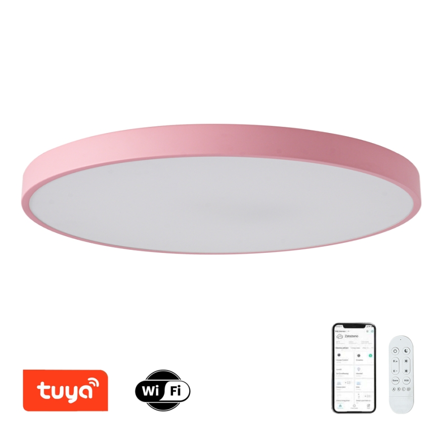 Brilagi - Lámpara LED regulable POOL SMART LED/128W/230V Ø 100 cm Wi-Fi Tuya + mando a distancia rosa