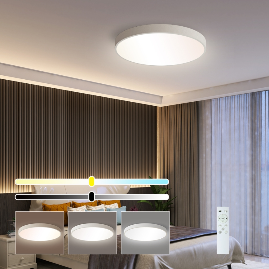 Brilagi - Lámpara de techo LED regulable POOL SMART LED/48W/230V 40 cm 3000-6000K Wi-Fi Tuya + mando a distancia blanca