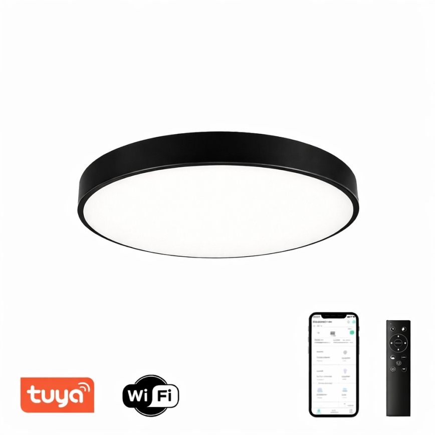 Brilagi - Lámpara de techo LED regulable POOL SMART LED/60W/230V 50 cm 3000-6000K Wi-Fi Tuya + mando a distancia negro