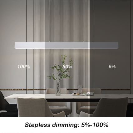 Brilagi - LED Lámpara Colgante Regulable SLEEKLINE SMART LED/40W/230V 3000-6000K Wi-Fi Tuya Blanca + control remoto