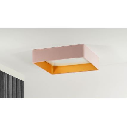 Brilagi - Lámpara de techo LED regulable VELVET SQUARE SMART LED/36W/230V 60x60 cm 2700-6500K Wi-Fi Tuya + mando a distancia rosa