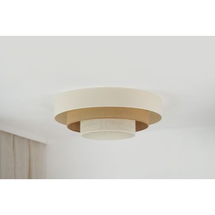 Brilagi - Lámpara de techo LED DENVER LUNETA LED/12W/230V Ø 60 cm 3000K/4000K/6400K beige/crema