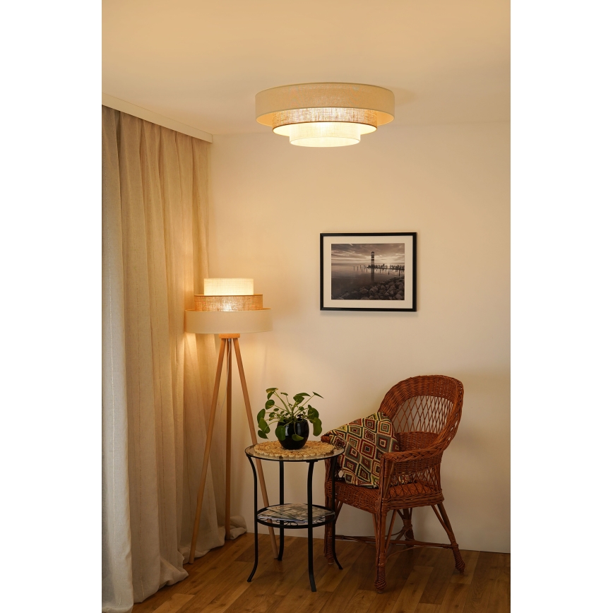 Brilagi - Lámpara de techo LED DENVER LUNETA LED/12W/230V Ø 60 cm 3000K/4000K/6400K beige/crema