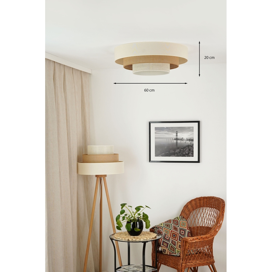 Brilagi - Lámpara de techo LED DENVER LUNETA LED/12W/230V Ø 60 cm 3000K/4000K/6400K beige/crema