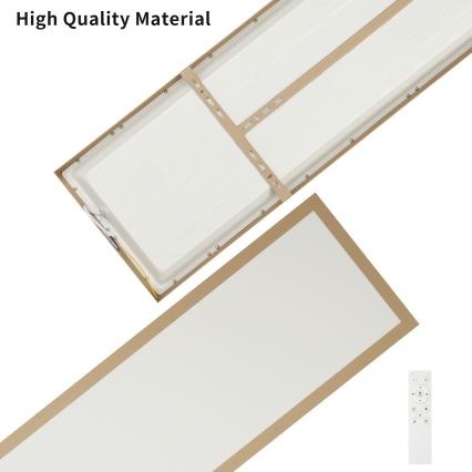 Brilagi - Plafón LED regulable para baño FRAME SMART LED/50W/230V 120x30 cm 3000-6000K IP44 beige + mando a distancia