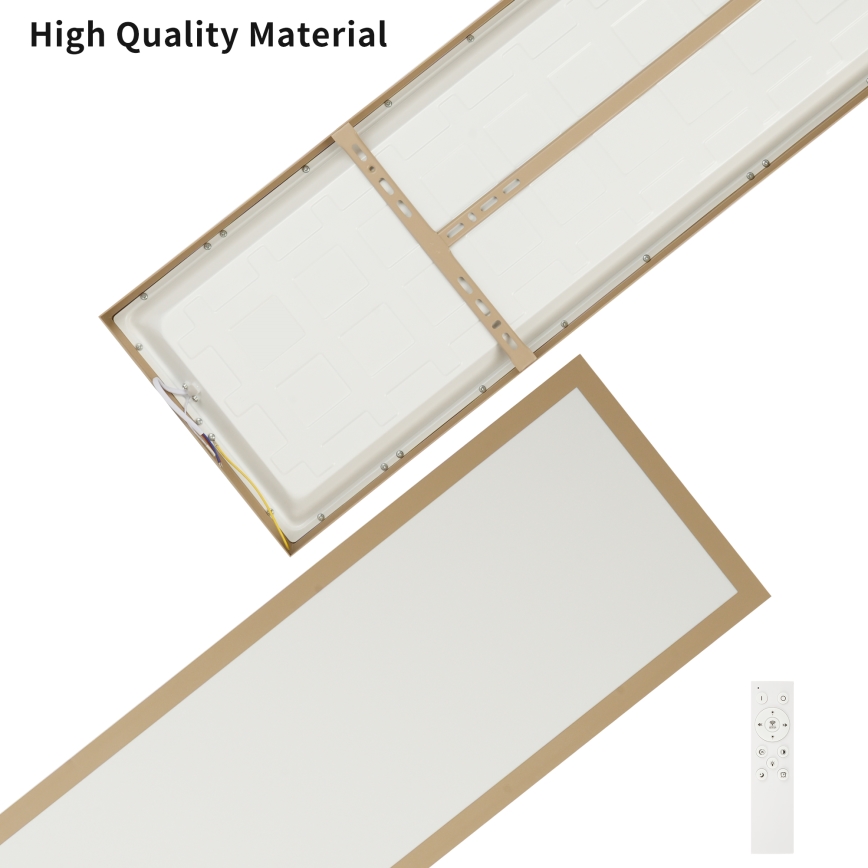 Brilagi - Plafón LED regulable para baño FRAME SMART LED/50W/230V 120x30 cm 3000-6000K IP44 beige + mando a distancia