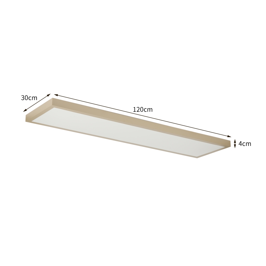 Brilagi - Plafón LED regulable para baño FRAME SMART LED/50W/230V 120x30 cm 3000-6000K IP44 beige + mando a distancia