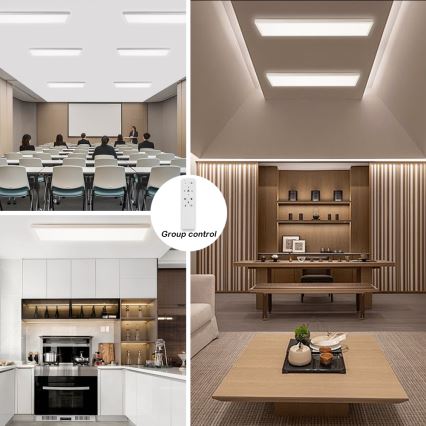 Brilagi - Luminaria de techo para baño LED regulable FRAME SMART LED/50W/230V 120x30 cm 3000-6000K IP44 blanca + control remoto