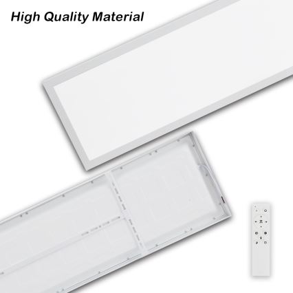 Brilagi - Luminaria de techo para baño LED regulable FRAME SMART LED/50W/230V 120x30 cm 3000-6000K IP44 blanca + control remoto