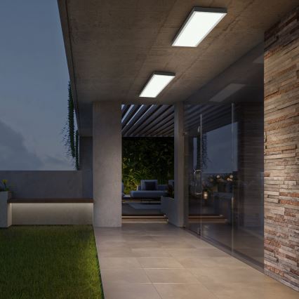 Brilagi - Luminaria de techo para baño LED regulable FRAME SMART LED/50W/230V 120x30 cm 3000-6000K IP44 blanca + control remoto