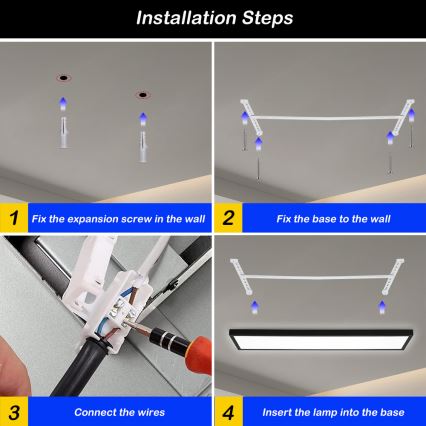 Brilagi - Lámpara de techo LED regulable para baño FRAME SMART LED/50W/230V 30x120 cm 3000-6000K IP44 negra + mando a distancia