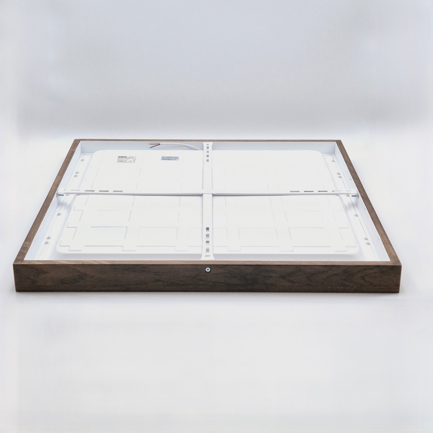 Brilagi - Luminaria LED de techo para baño WOODY FRAME LED/40W/230V 60x60 cm IP44 roble nogal