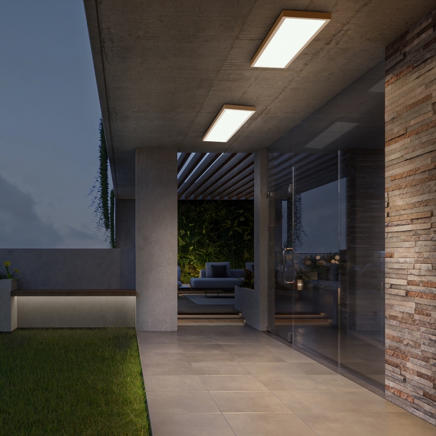 Brilagi - Luminaria de techo LED para baño FRAME LED/50W/230V 120x30 cm IP44 beige
