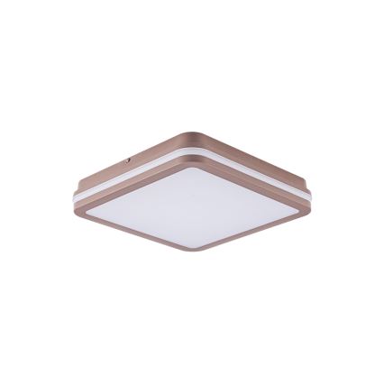 Brilagi - Luminaria LED de techo exterior BENE LED/24W/230V 26x26 cm marrón IP54