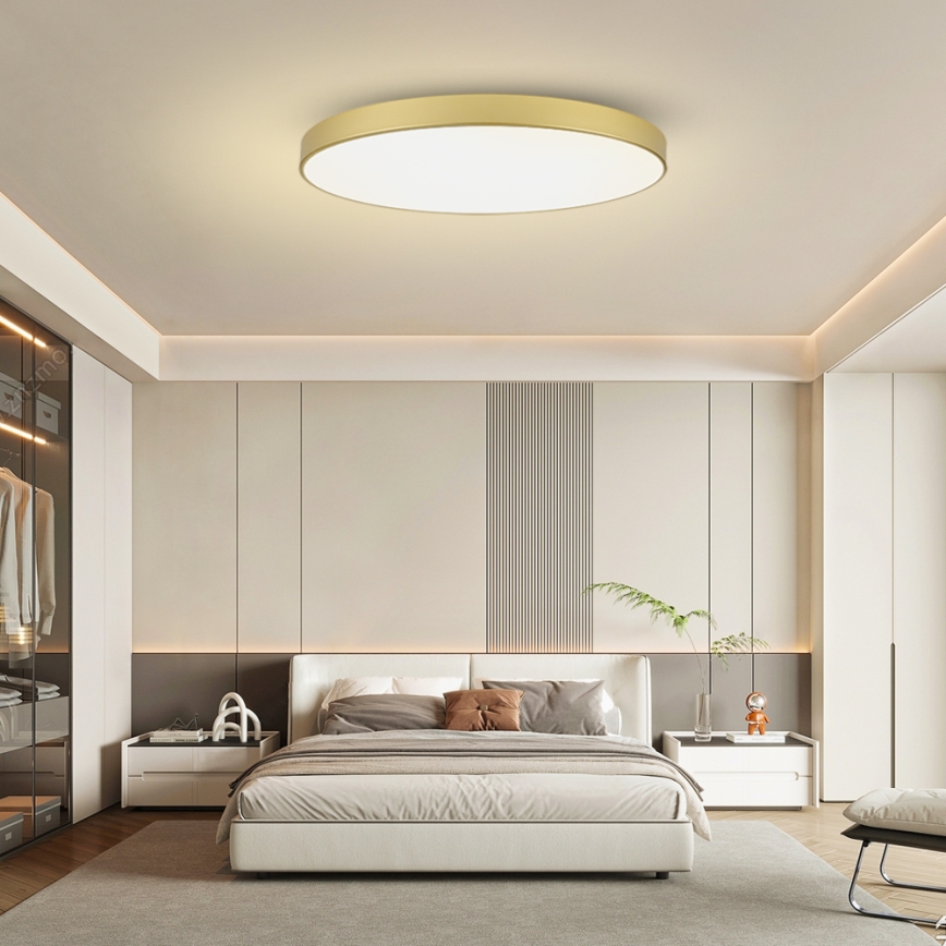 Brilagi - Lámpara de techo LED POOL LED/180W/230V 3000/4500/6000K, diámetro 120 cm, color dorado