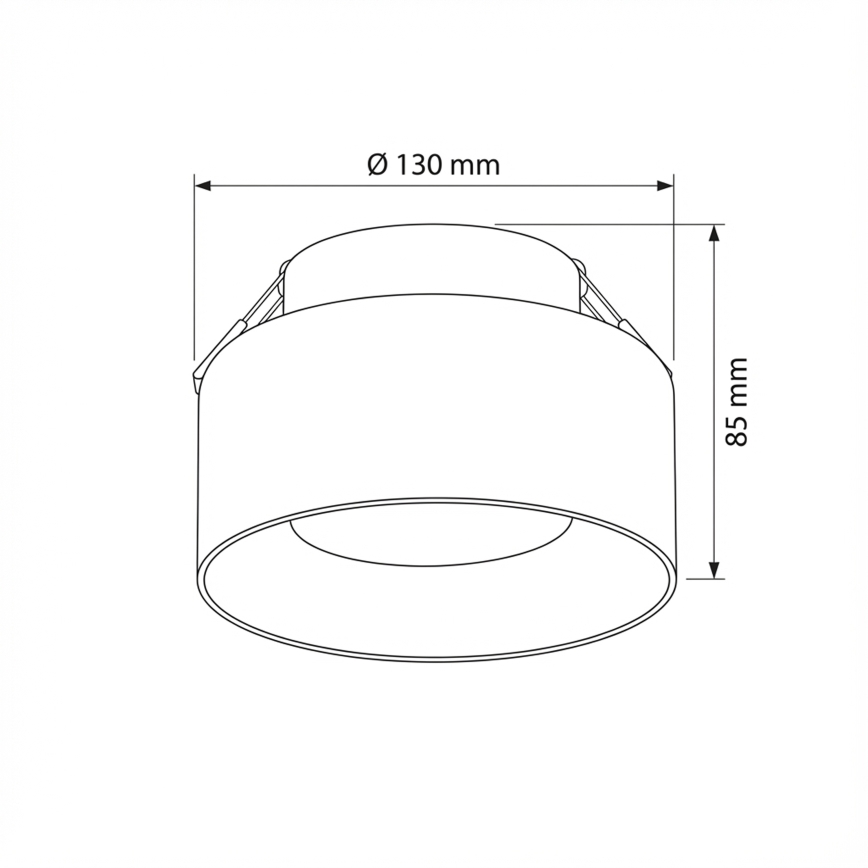 Brilagi - LED Luminaria empotrada AURA LUX 1xGX53/30W/230V Ø 13 cm, negro/ahumado