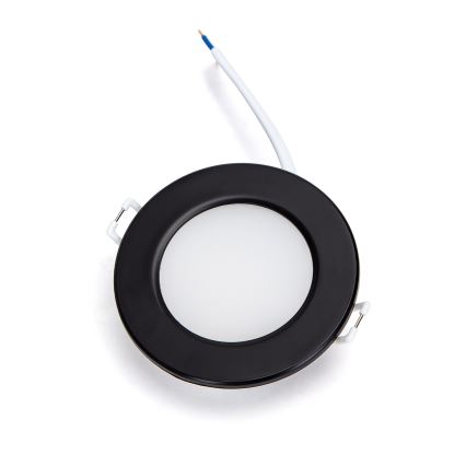 Brilagi - LED Luminaria empotrada de techo para baño LED/4,8W/230V 3000K negra IP65