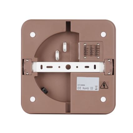 Brilagi - Plafón LED para exterior con sensor BENE LED/24W/230V 26x26 cm marrón IP54