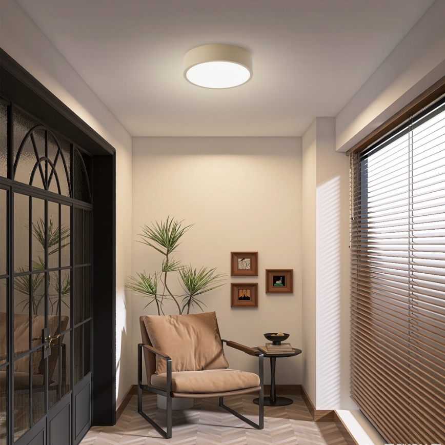 Brilagi - Luminaria de techo LED POOL LED/18W/230V 3000/4500/6000K, diámetro 20 cm, beige