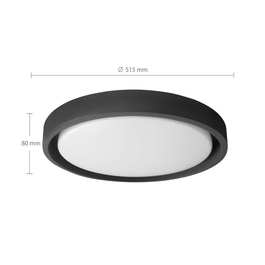 Brilagi - Lámpara de techo LED regulable MATTEO LED/60W/230V 3000-6500K Ø 51,5 cm negra + mando a distancia