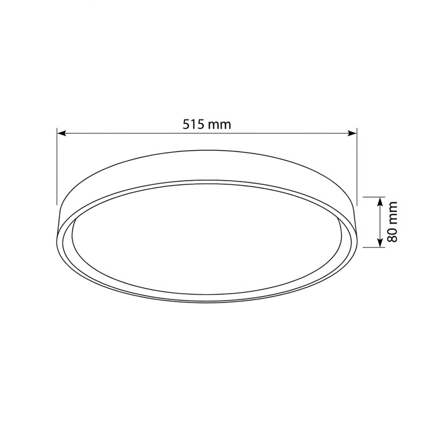 Brilagi - Lámpara de techo LED regulable MATTEO LED/60W/230V 3000-6500K Ø 51,5 cm negra + mando a distancia