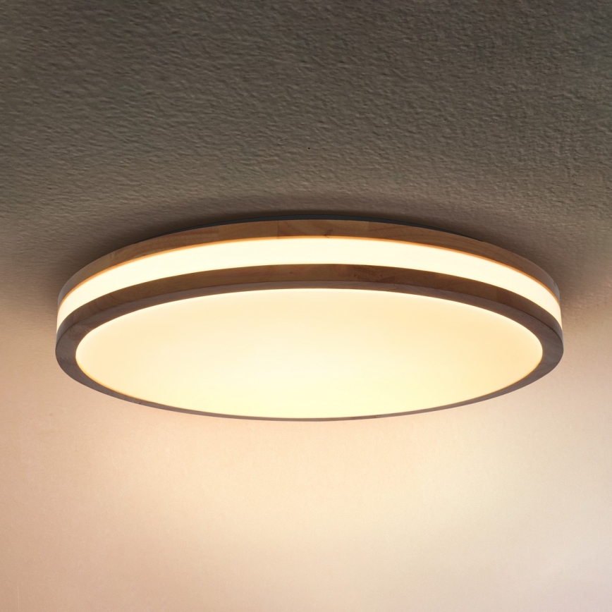 Brilagi - Lámpara de techo LED regulable MOLINA LED/72W/230V 3000-6500K roble Ø 78 cm + mando a distancia