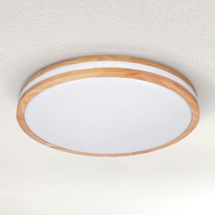 Brilagi - Lámpara de techo LED regulable MOLINA LED/72W/230V 3000-6500K roble Ø 78 cm + mando a distancia