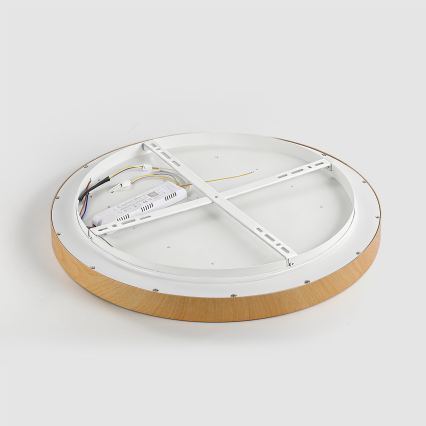 Brilagi - Lámpara de techo LED regulable GLASS POOL DOUBLE LED/60W/230V 3000-6000K 50 cm acabado en madera + mando a distancia