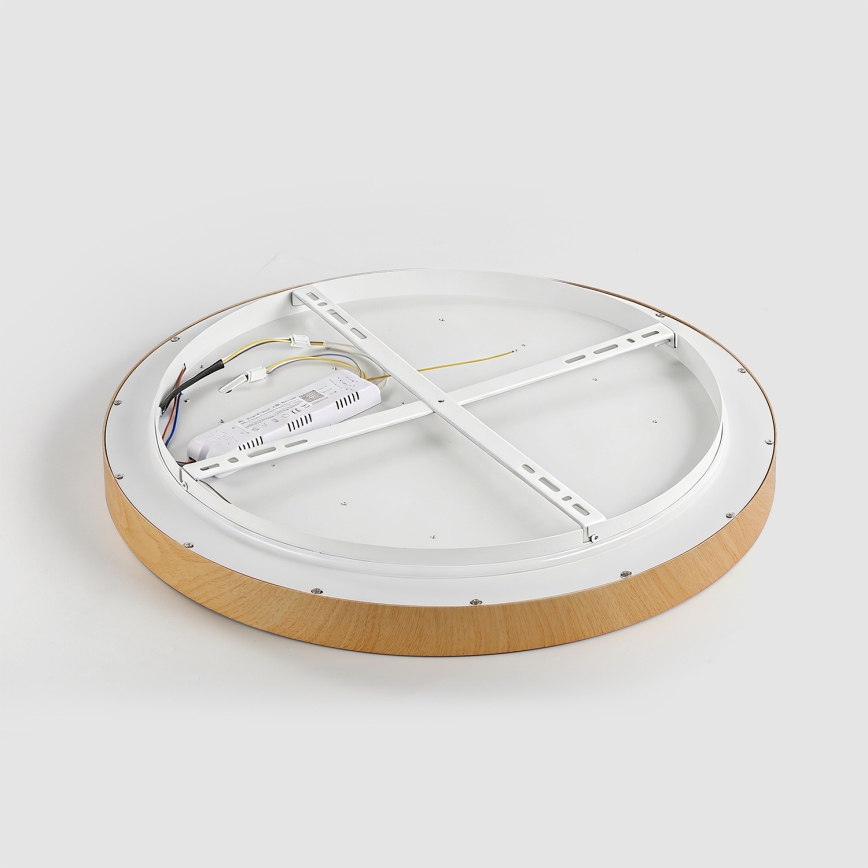 Brilagi - Lámpara de techo LED regulable GLASS POOL DOUBLE LED/60W/230V 3000-6000K 50 cm acabado en madera + mando a distancia