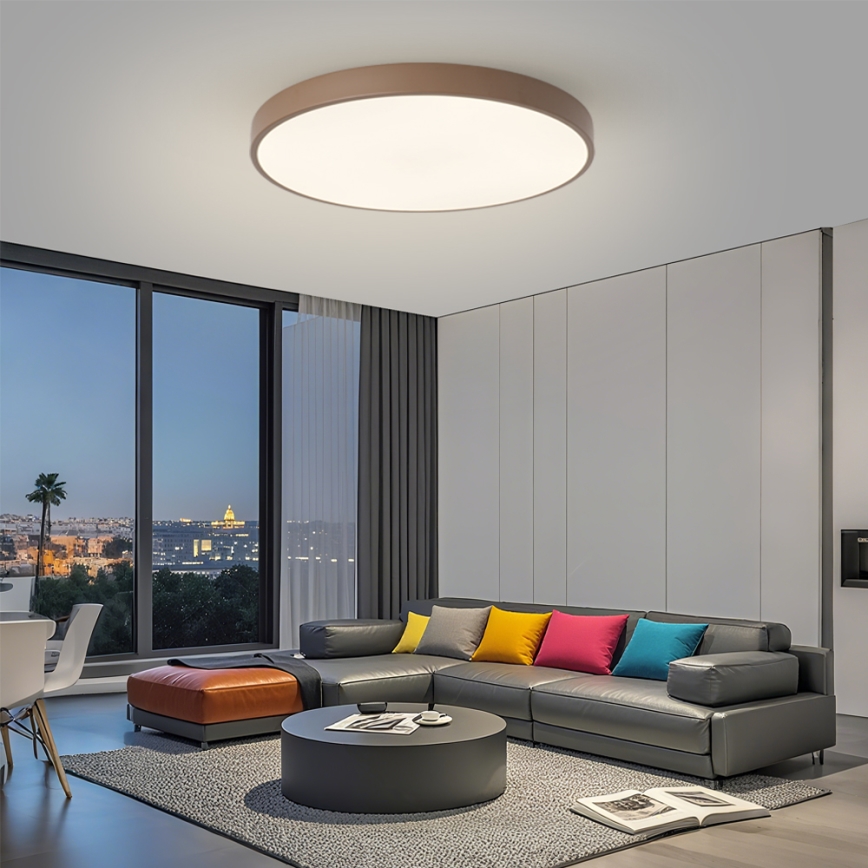 Brilagi - Luminaria LED regulable POOL SMART LED/100W/230V diámetro 80 cm Wi-Fi Tuya + mando a distancia marrón