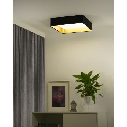 Brilagi - Plafón de techo LED regulable VELVET SQUARE SMART LED/36W/230V 60x60 cm 2700-6500K Wi-Fi Tuya + mando a distancia, negro