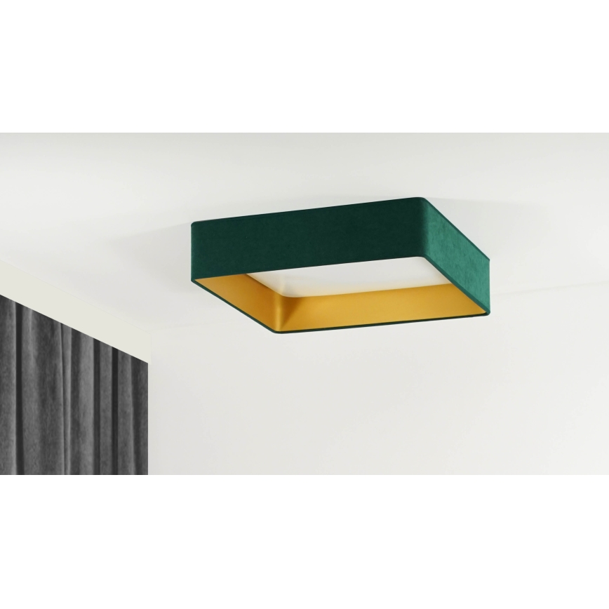 Brilagi - Lámpara de techo LED regulable VELVET SQUARE SMART LED/36W/230V 60x60 cm 2700-6500K Wi-Fi Tuya + mando a distancia verde