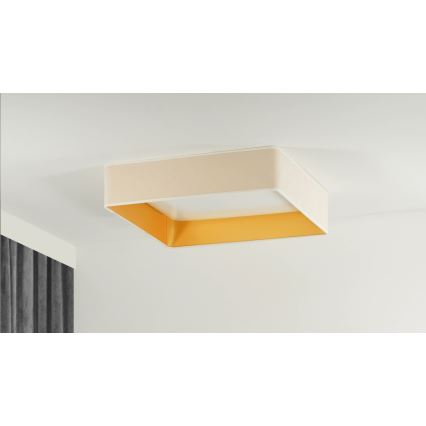 Brilagi - Luminaria de techo LED regulable VELVET SQUARE SMART LED/36W/230V 60x60 cm 2700-6500K Wi-Fi Tuya + control remoto color crema