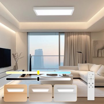 Brilagi - LED Luz de techo regulable para baño FRAME SMART LED/30W/230V 30x60 cm 3000-6000K IP44 blanca + mando a distancia