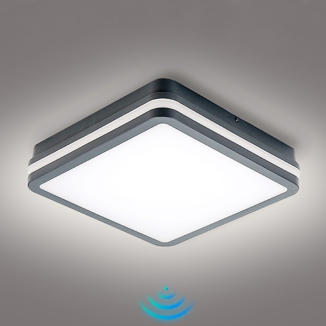 Brilagi - LED Luz exterior con sensor de movimiento BENE LED/24W/230V 26x26 cm antracita IP54