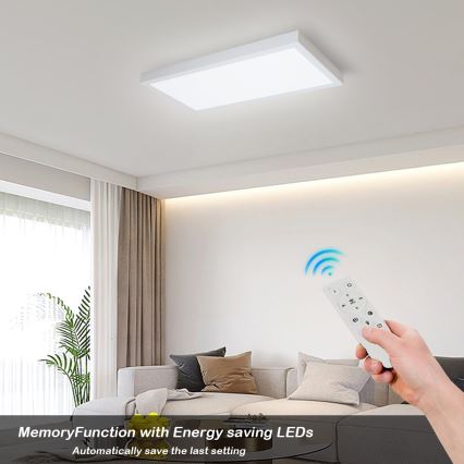 Brilagi - LED Luz de techo regulable para baño FRAME SMART LED/30W/230V 30x60 cm 3000-6000K IP44 blanca + mando a distancia