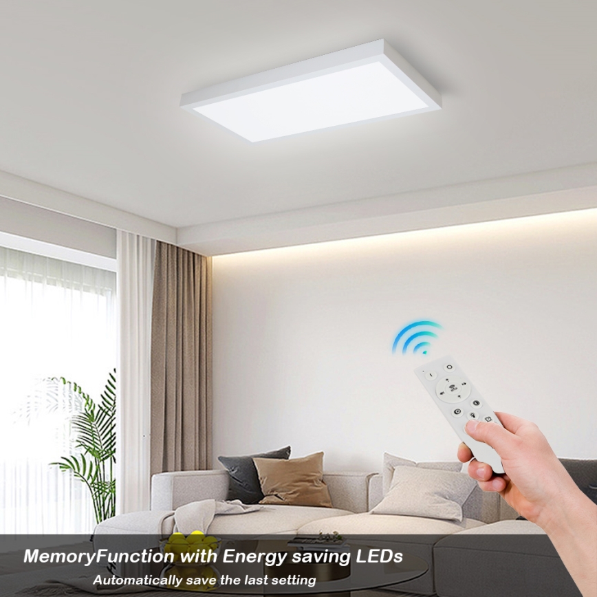 Brilagi - LED Luz de techo regulable para baño FRAME SMART LED/30W/230V 30x60 cm 3000-6000K IP44 blanca + mando a distancia