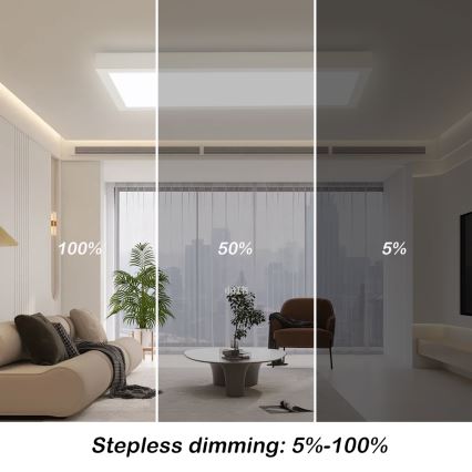 Brilagi - LED Luz de techo regulable para baño FRAME SMART LED/30W/230V 30x60 cm 3000-6000K IP44 blanca + mando a distancia