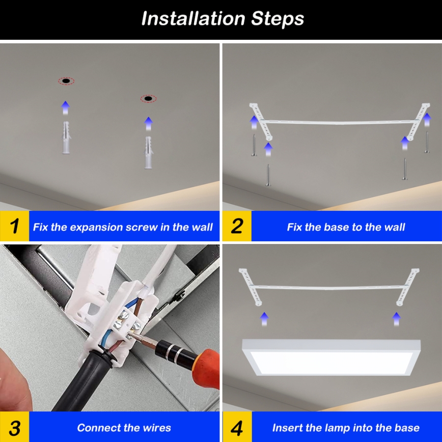 Brilagi - LED Luz de techo regulable para baño FRAME SMART LED/30W/230V 30x60 cm 3000-6000K IP44 blanca + mando a distancia