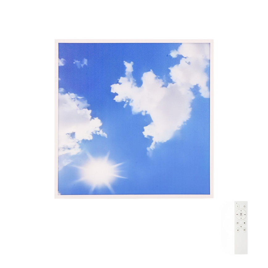 Brilagi - Lámpara de techo LED regulable SLIMFRAME LED/58W/230V 60x60 cm 3000-6000K plateado/azul + mando a distancia