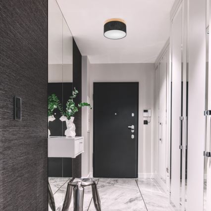 Brilagi - LED Plafón BELLADONNA 1xE27/15W/230V d. 30 cm negro/pino