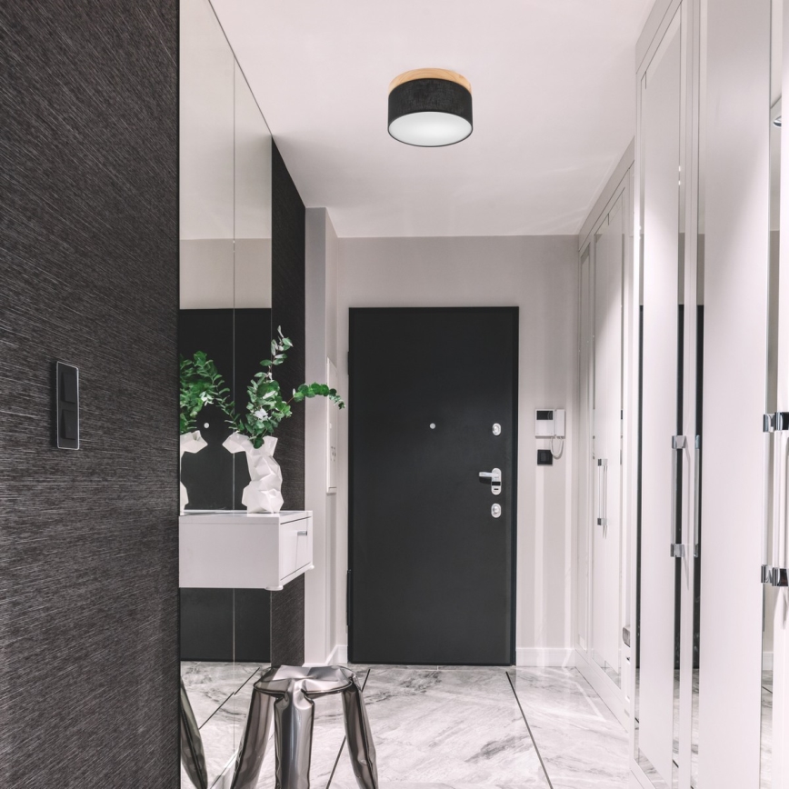 Brilagi - LED Plafón BELLADONNA 1xE27/15W/230V d. 30 cm negro/pino