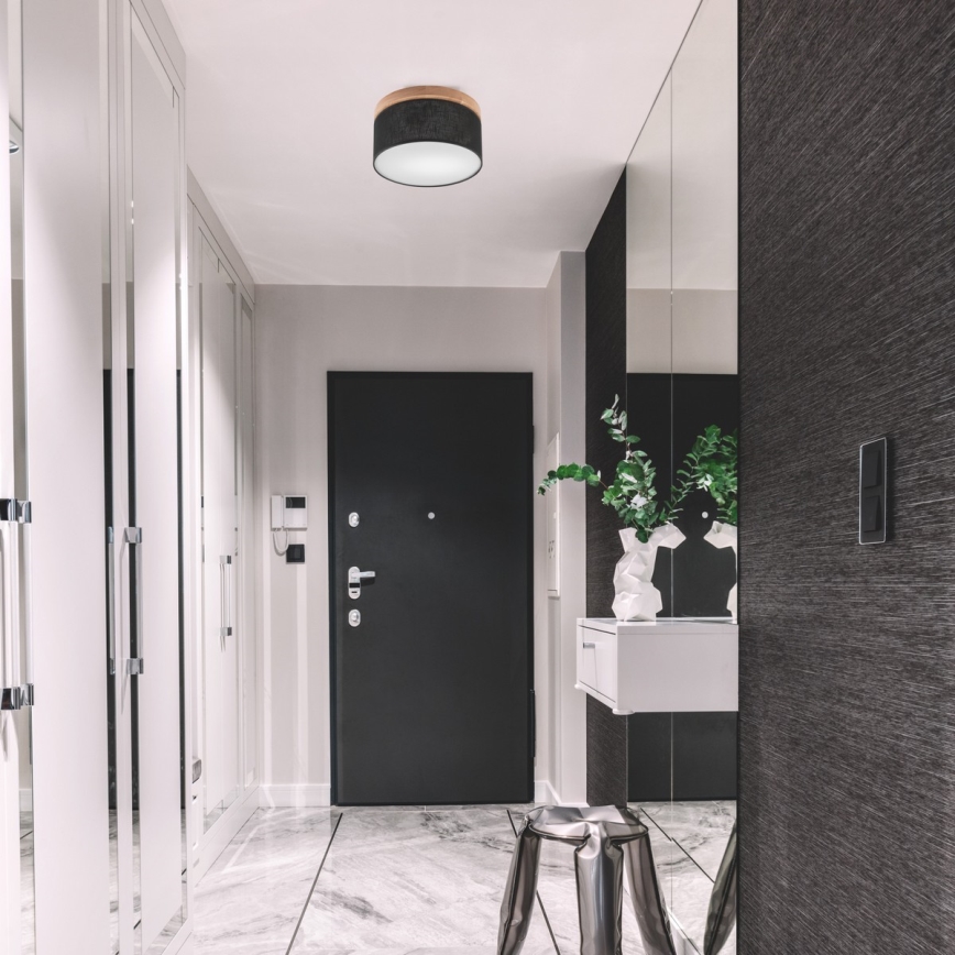 Brilagi - LED Plafón BELLADONNA 1xE27/15W/230V d. 30 cm negro/roble