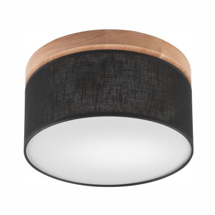 Brilagi - LED Plafón BELLADONNA 1xE27/15W/230V d. 30 cm negro/roble